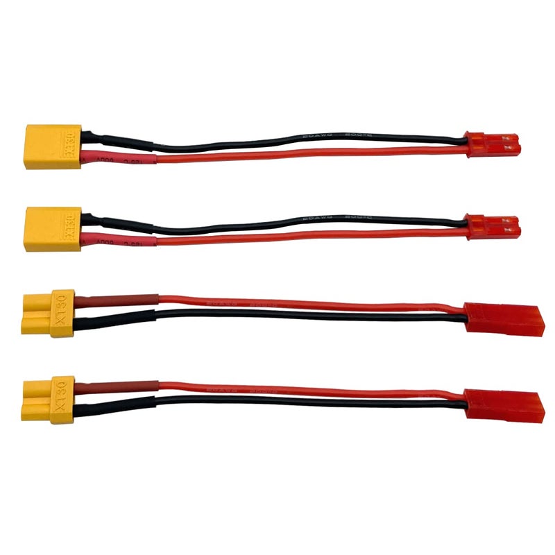 FLY RC 2pairs XT30 Plug to JST Connector Male Female 20AWG Silicone Cable Wire Adapter for RC FPV ESC Speed Controller Lipo Battery Charging - Image 2